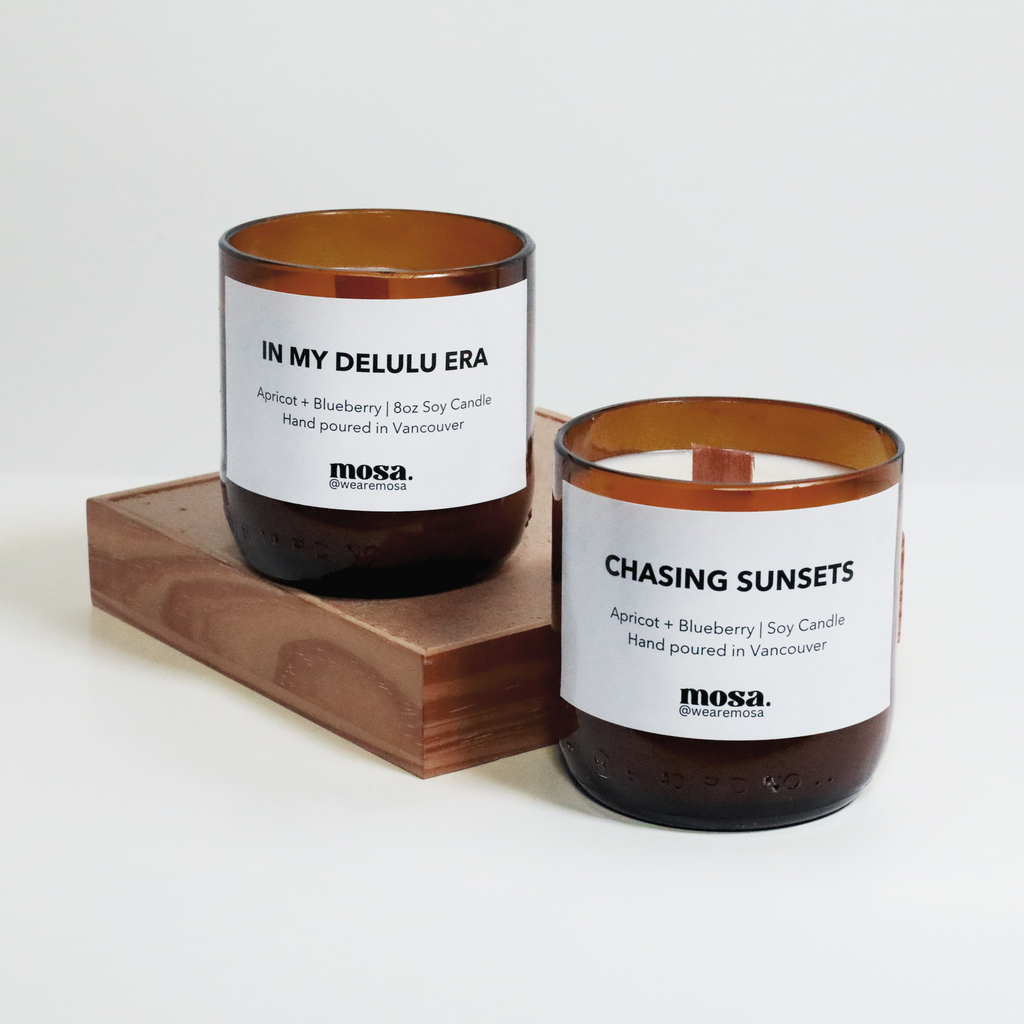 Apricot Blueberry Scented Soy Candle-0